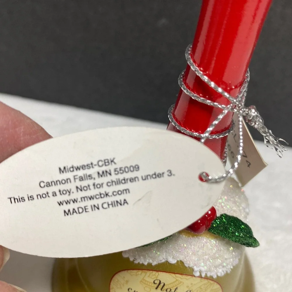 Christmas Bell Ornament‎ Red Handle Mouse 